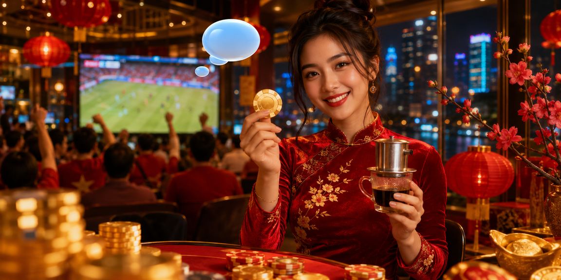 Người dùng Hà Nội ngồi cà phê kiểm tra kết quả cá cược thể thao trên điện thoại